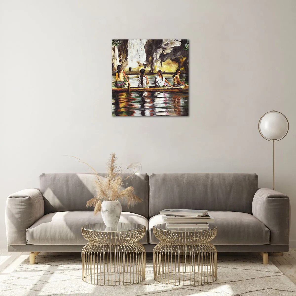 Tablou pe sticlă - Într-un paradis polinezian - 50x50 cm