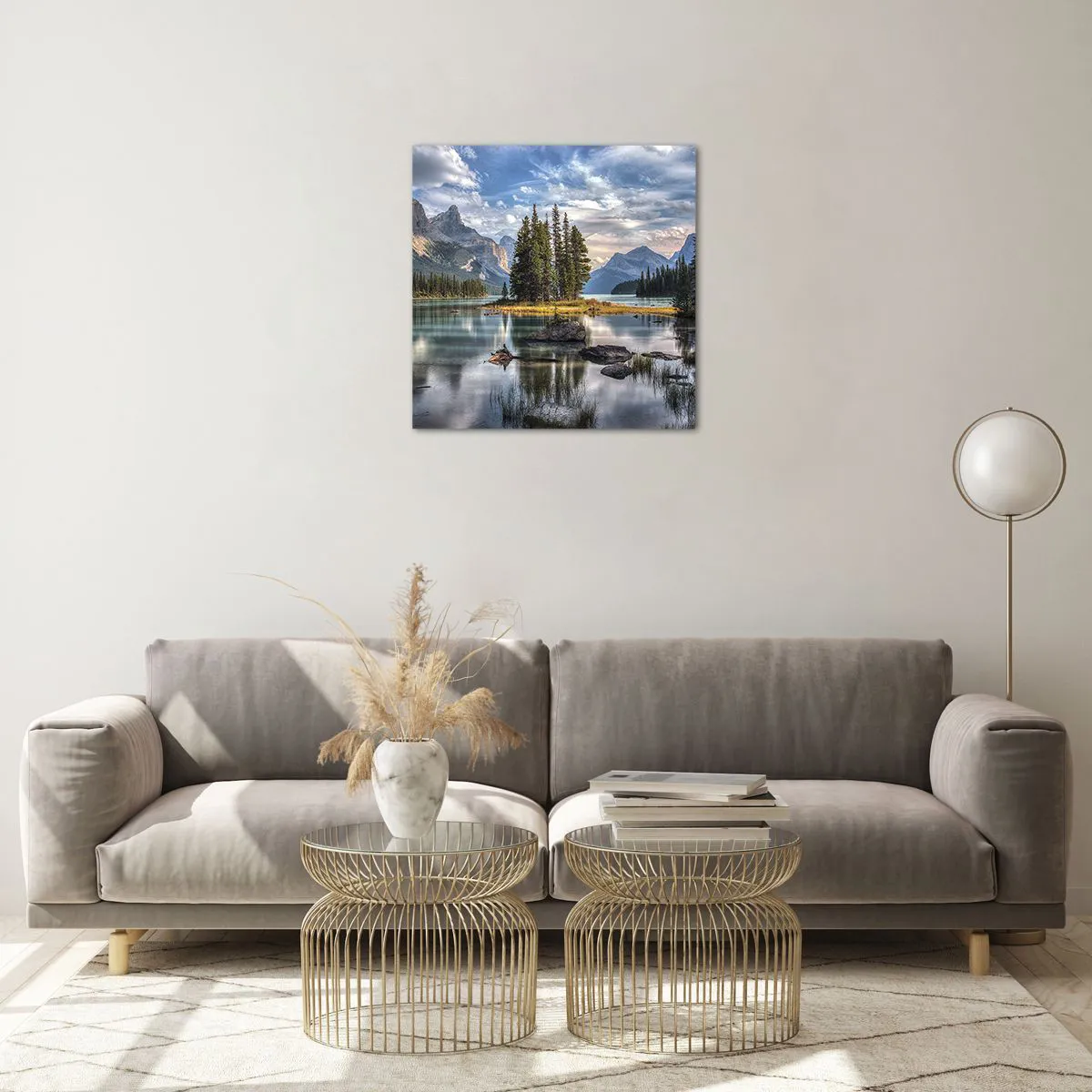 Billede på glas - Over store og klare vande… - 50x50 cm