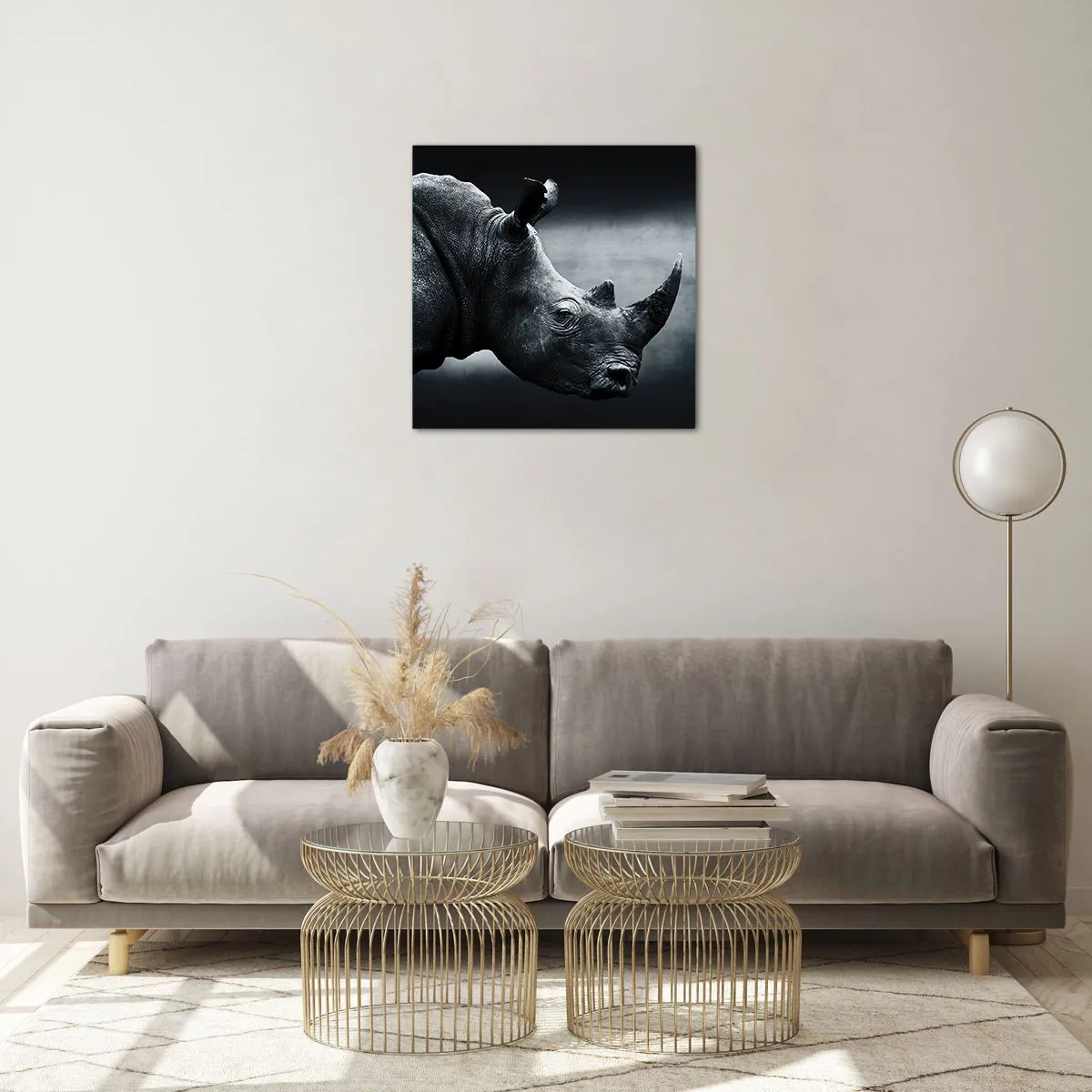 Glasbild - Bild auf glas - Richtiges Profil - 50x50 cm