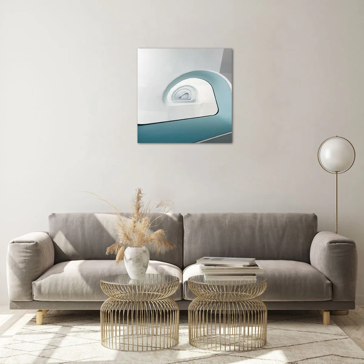 Tablou pe sticlă - Până la fundul albastrului - 50x50 cm