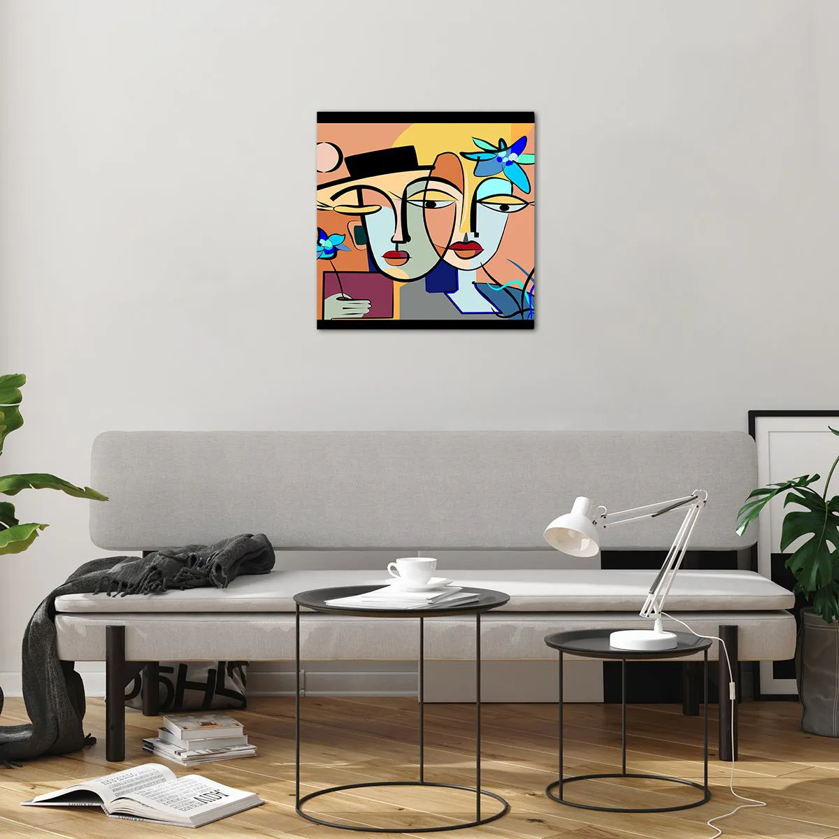 Obraz na skle - Picassovo randez vous - 50x50 cm