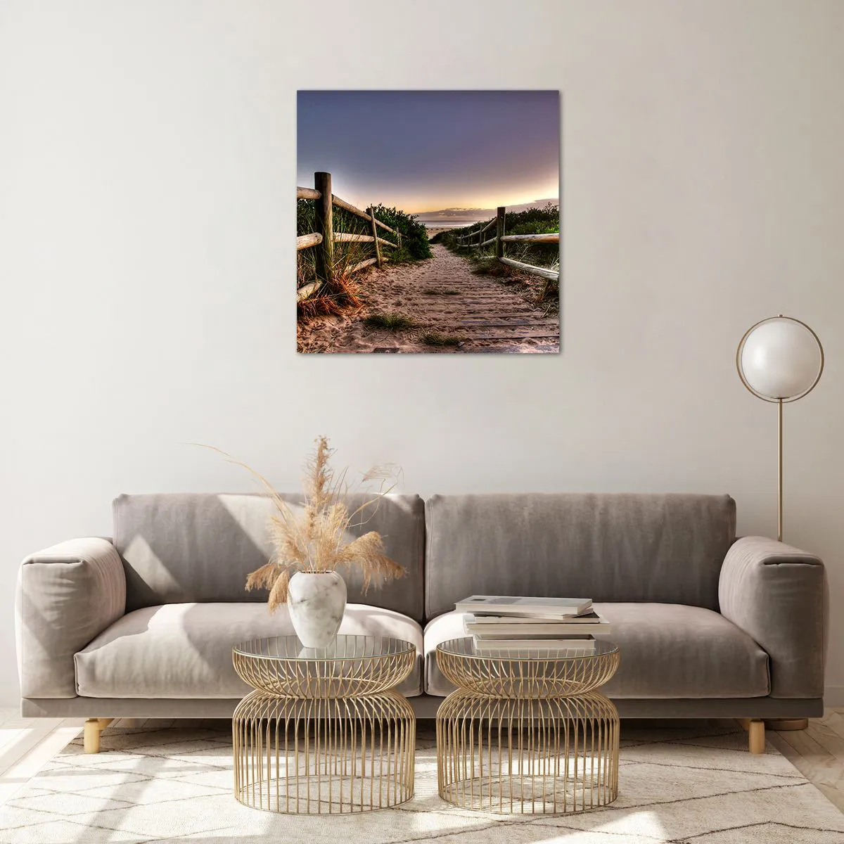 Glasbild - Bild auf glas - Das Ziel ist bereits sichtbar - 60x60 cm