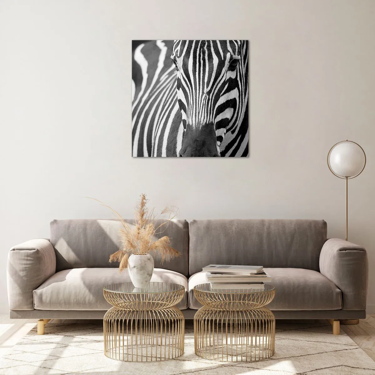 Impression sur verre - Image sur verre - Le monde est noir et blanc - 60x60 cm