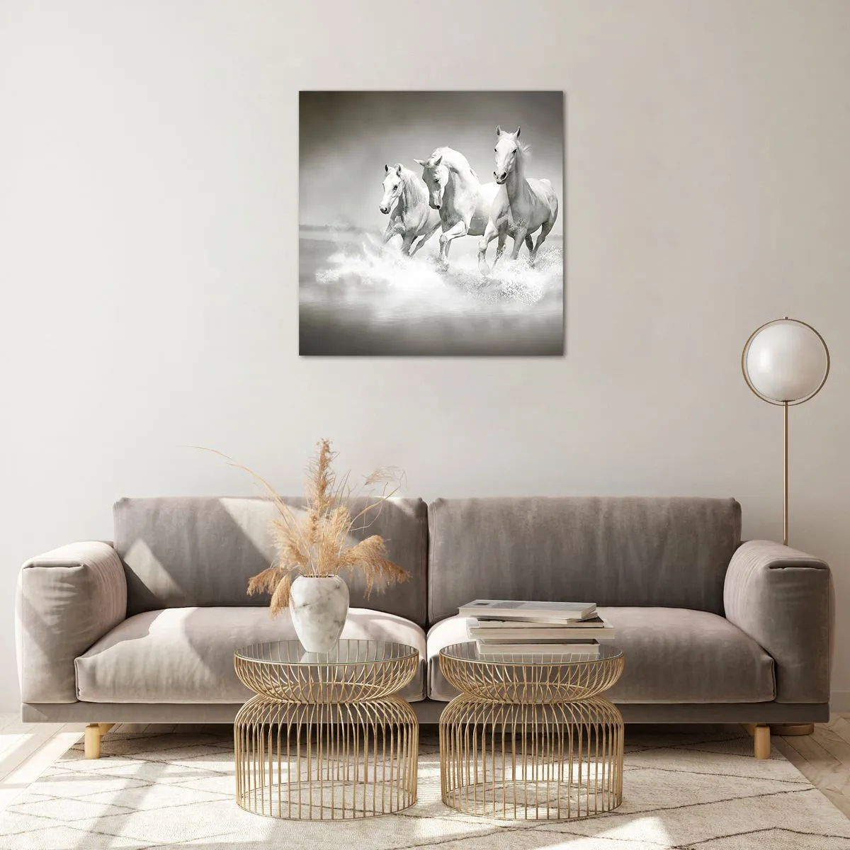 Glass picture - White Madness - 60x60 cm
