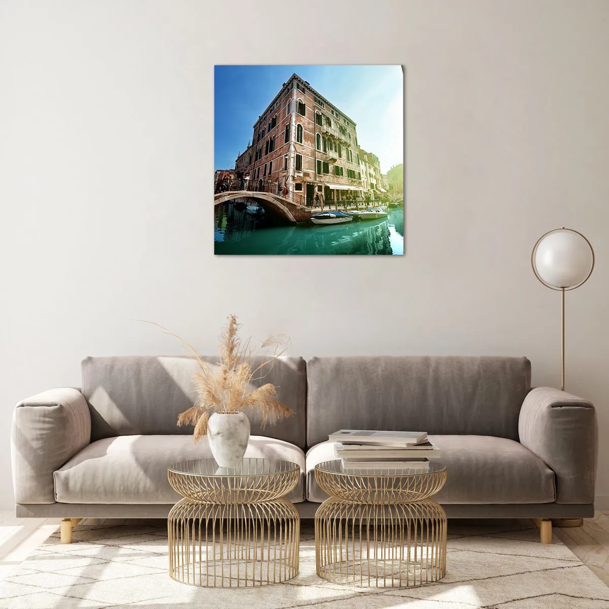 Billede på glas - Venedig - Amore Mio - 60x60 cm