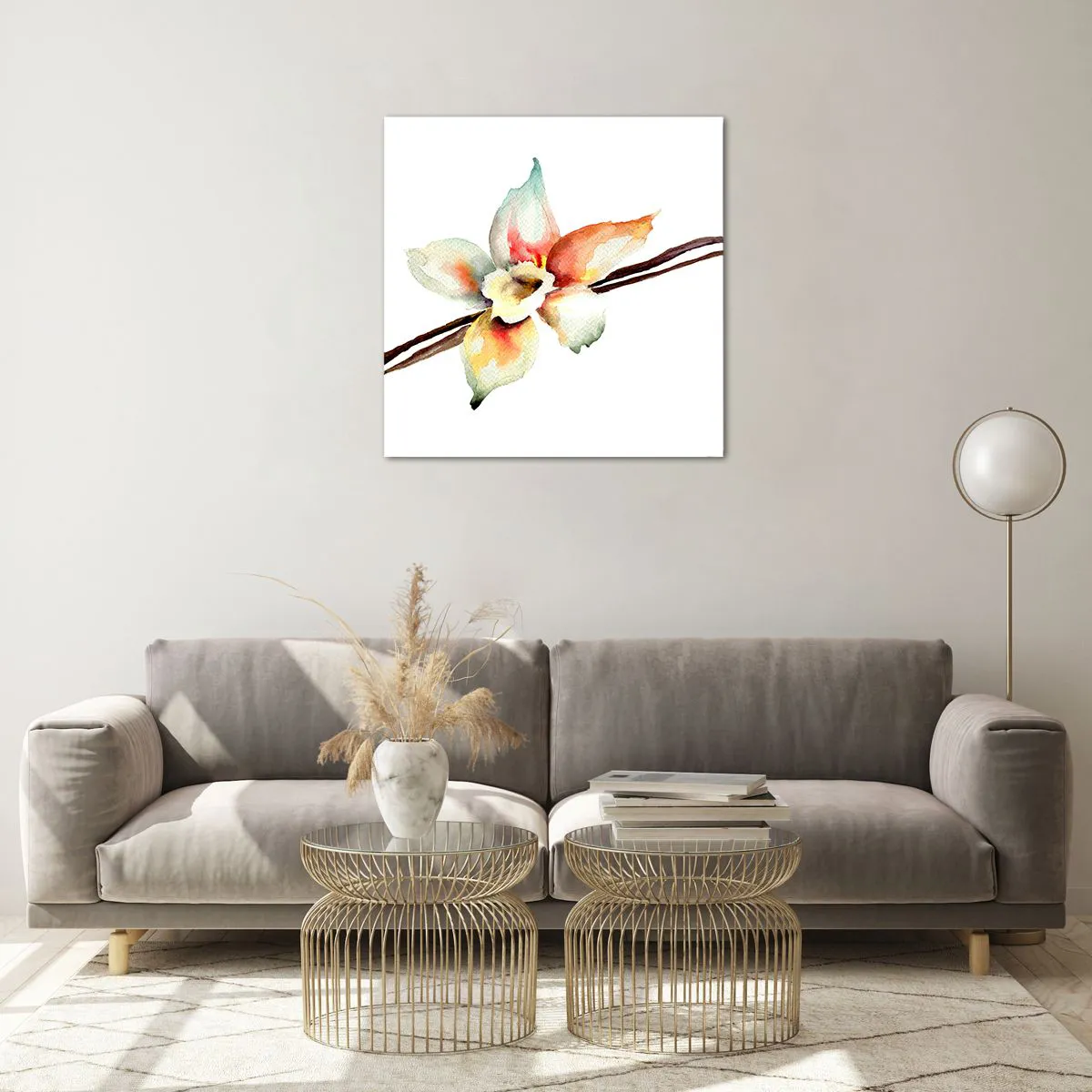 Glasbild - Bild auf glas - Süße mit Farbe verschüttet - 60x60 cm