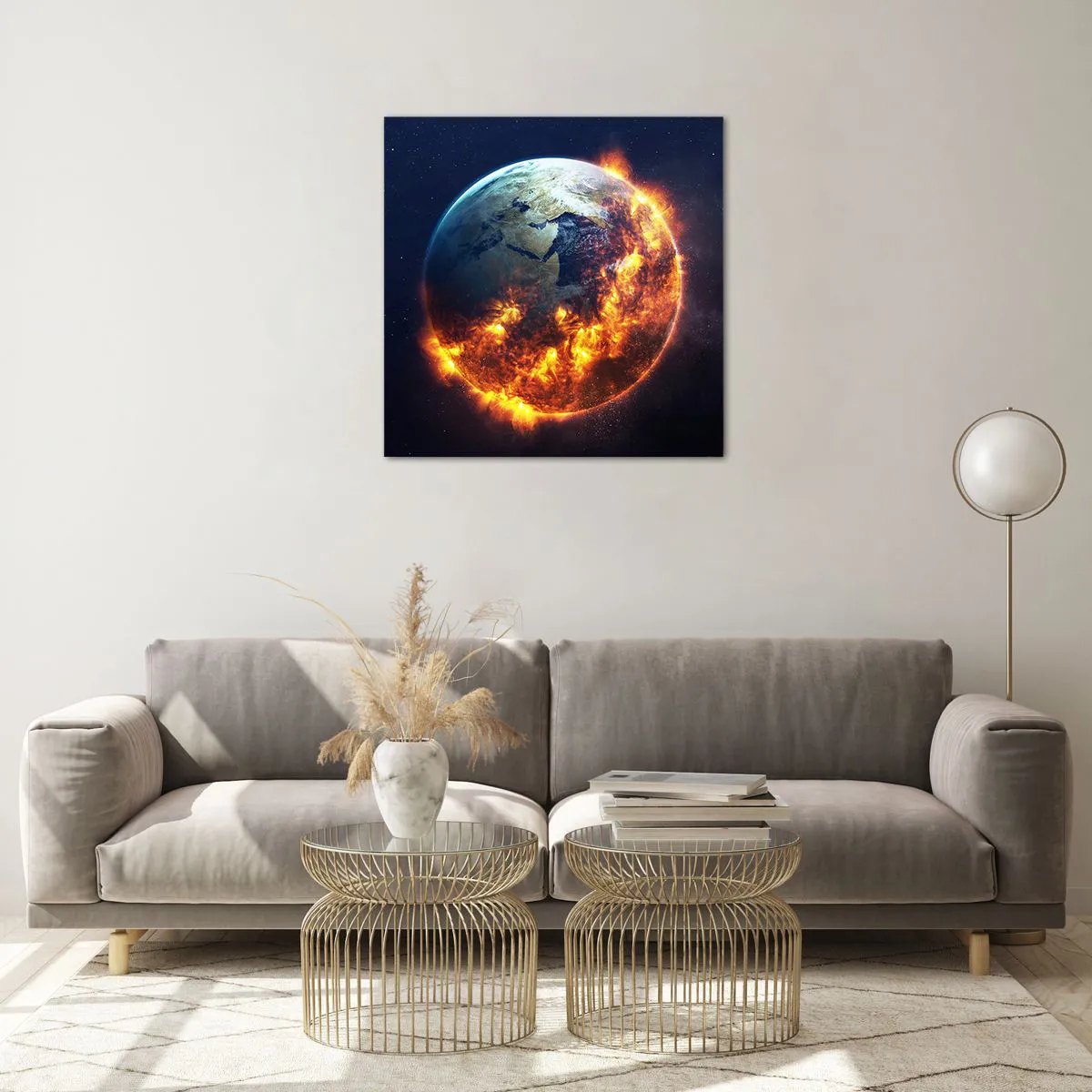 Üveg kép - Az apokalipszis lángja - 60x60 cm