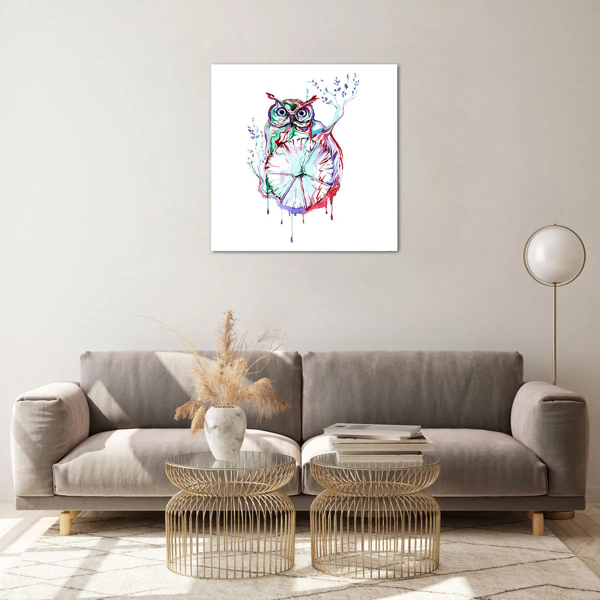 Quadro su vetro - Saggia di natura - 60x60 cm