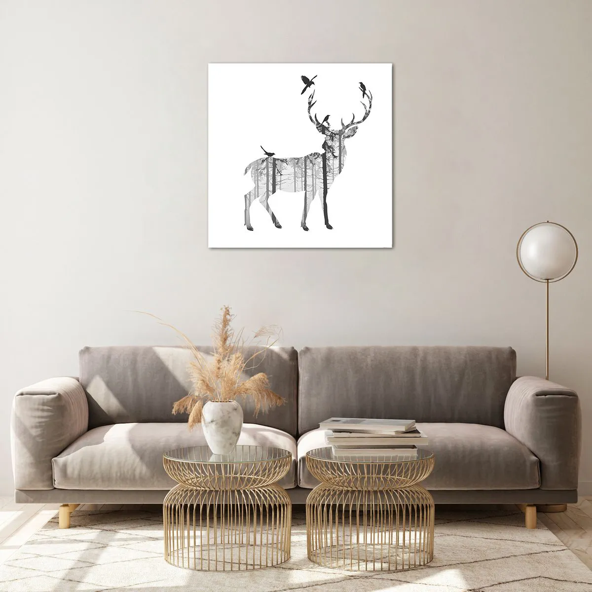 Tablou pe sticlă - Spiritul bun al pădurii - 60x60 cm