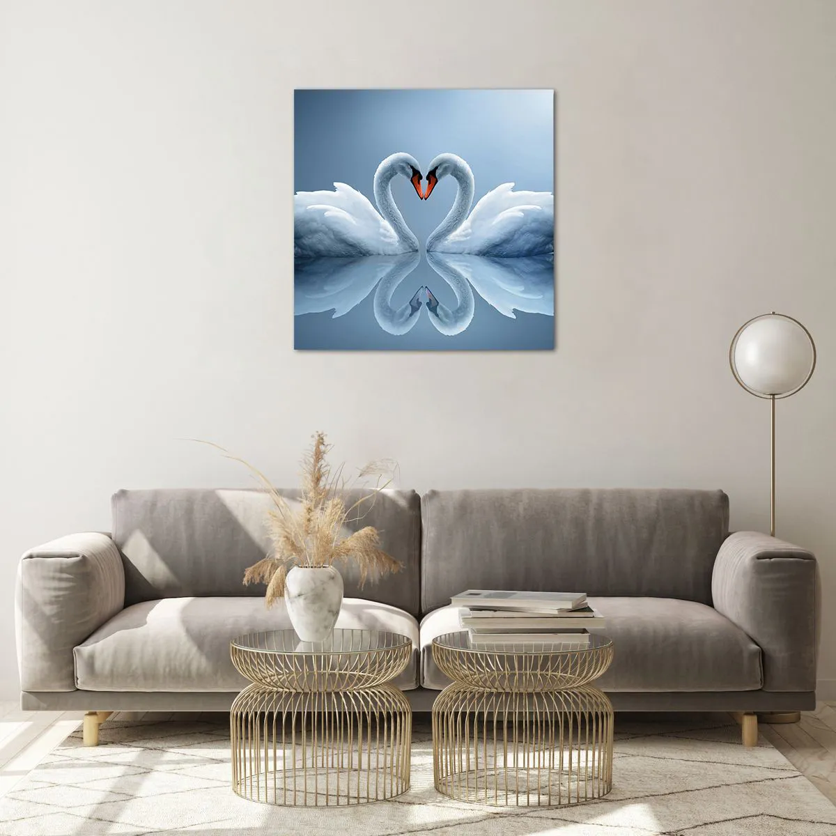 Tablou pe sticlă - Timp pentru dragoste - 60x60 cm