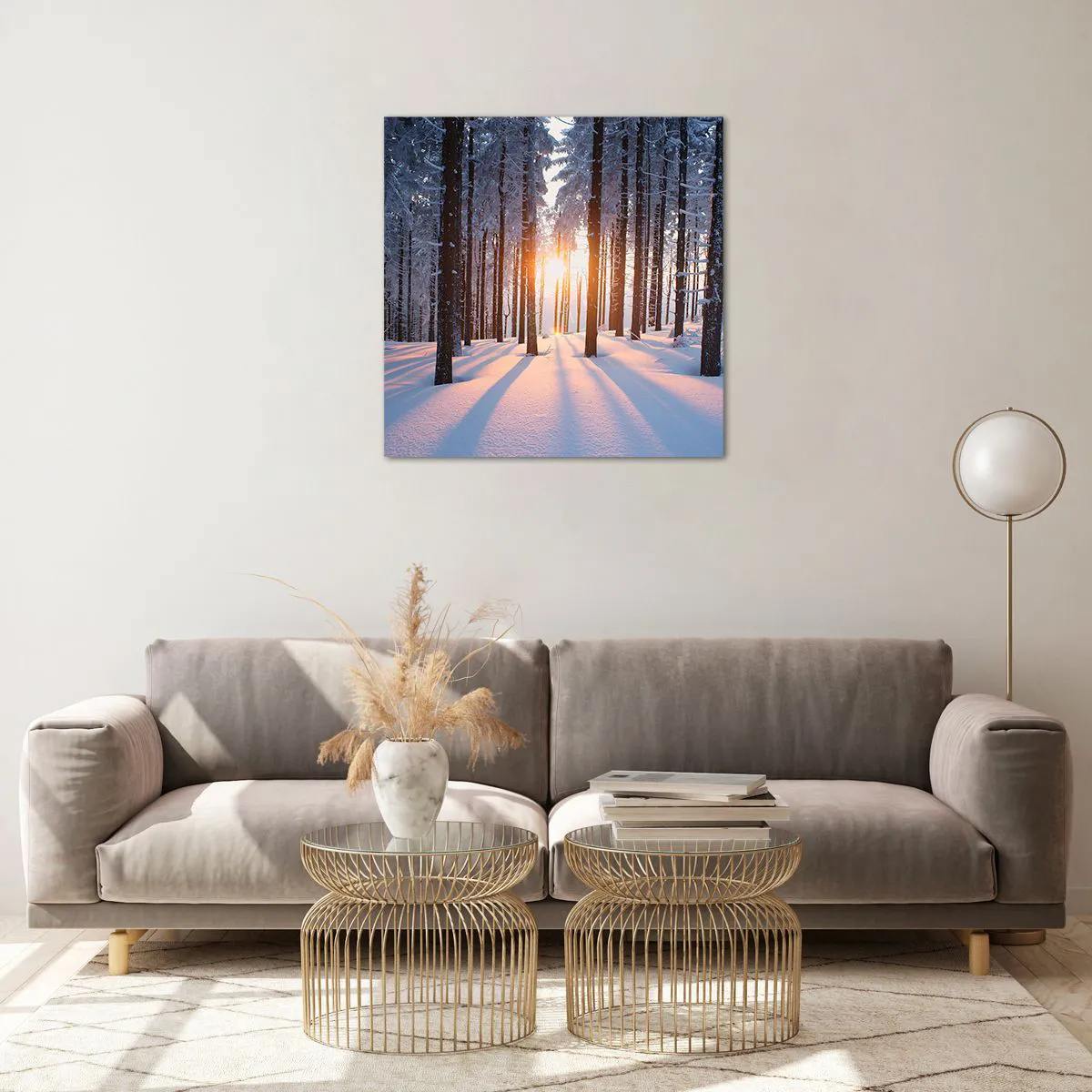 Tablou pe sticlă - În mod clar în alb și negru - 60x60 cm