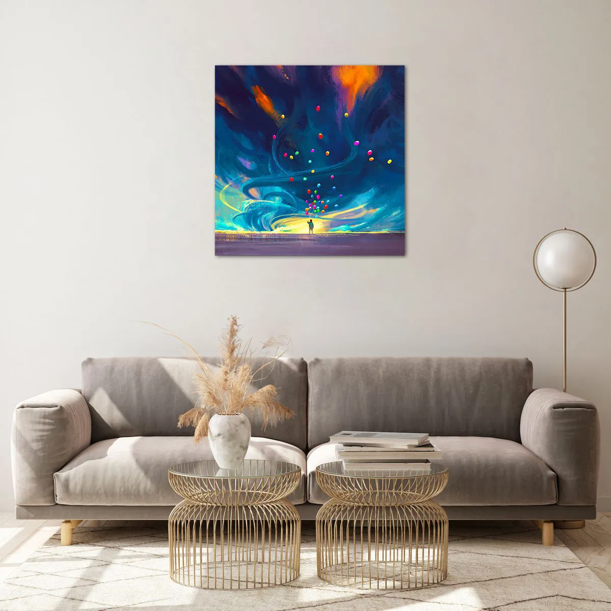 Glass picture - On Blue Wind - 60x60 cm
