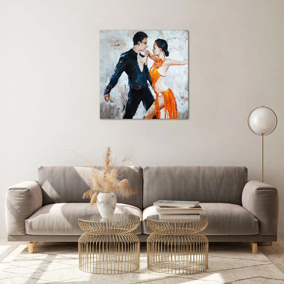 Glastavla - Bild på glas - Dirty dancing - 60x60 cm