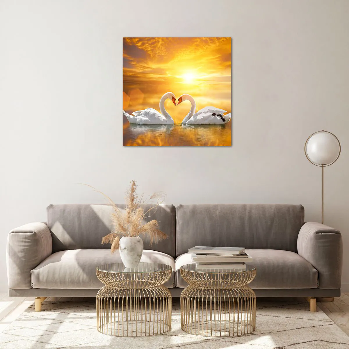 Obraz na skle - Srdce je nejkrásnější slovo světa… - 60x60 cm