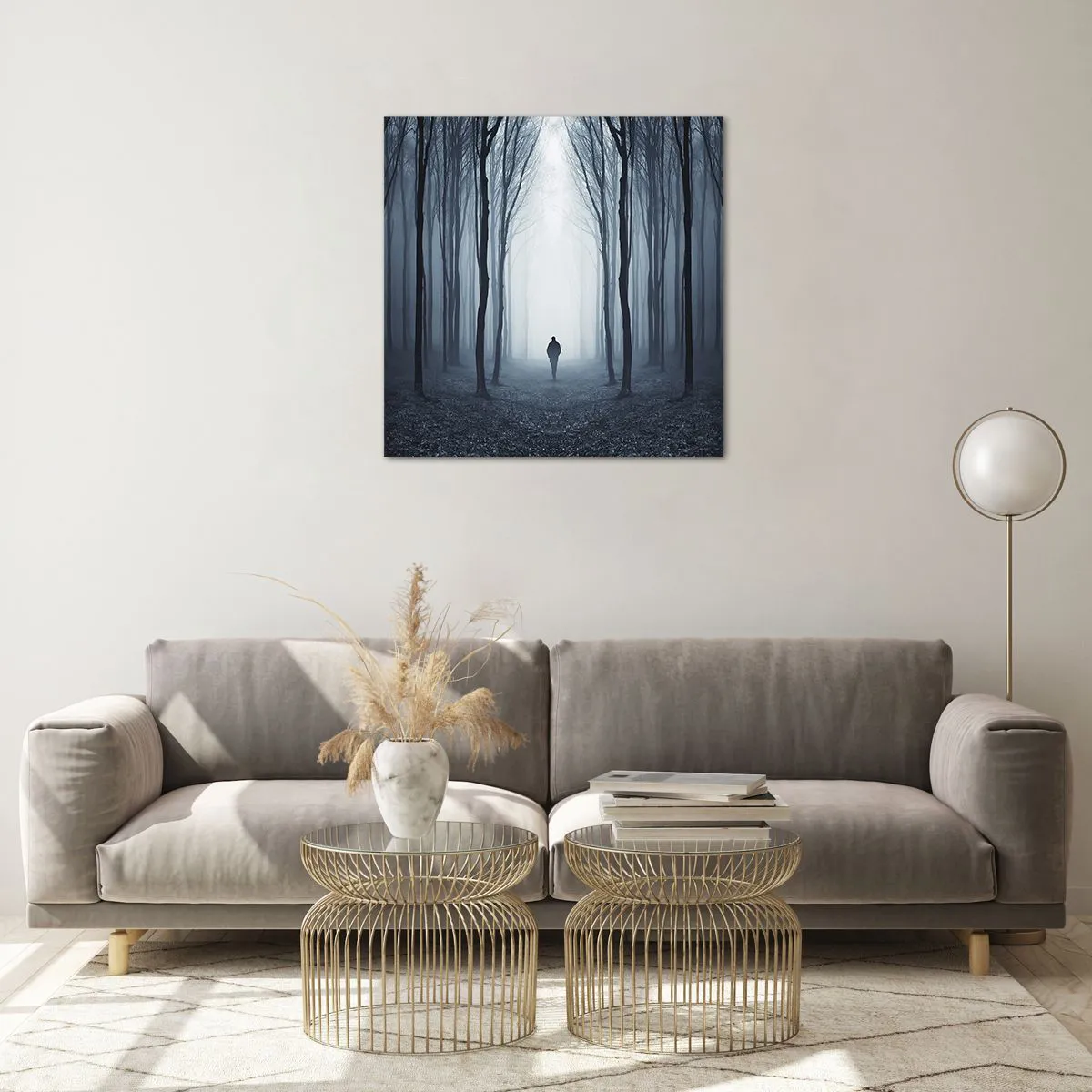 Glass picture - And Everything is Straight and Bright - 60x60 cm