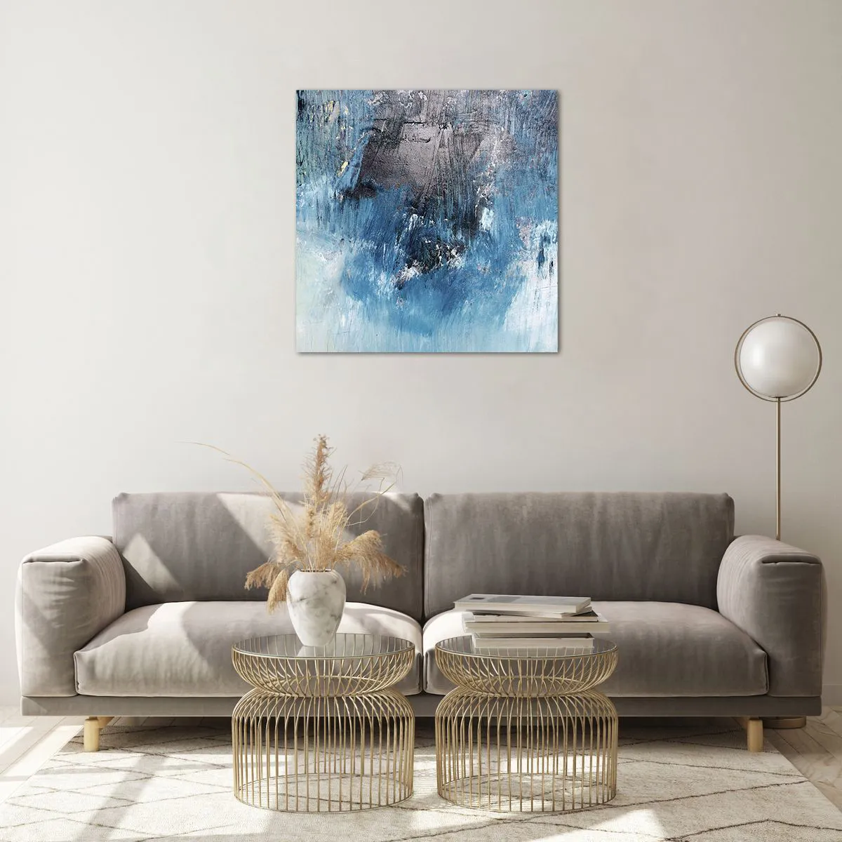 Impression sur verre - Image sur verre - Rhapsodie en bleu - 60x60 cm