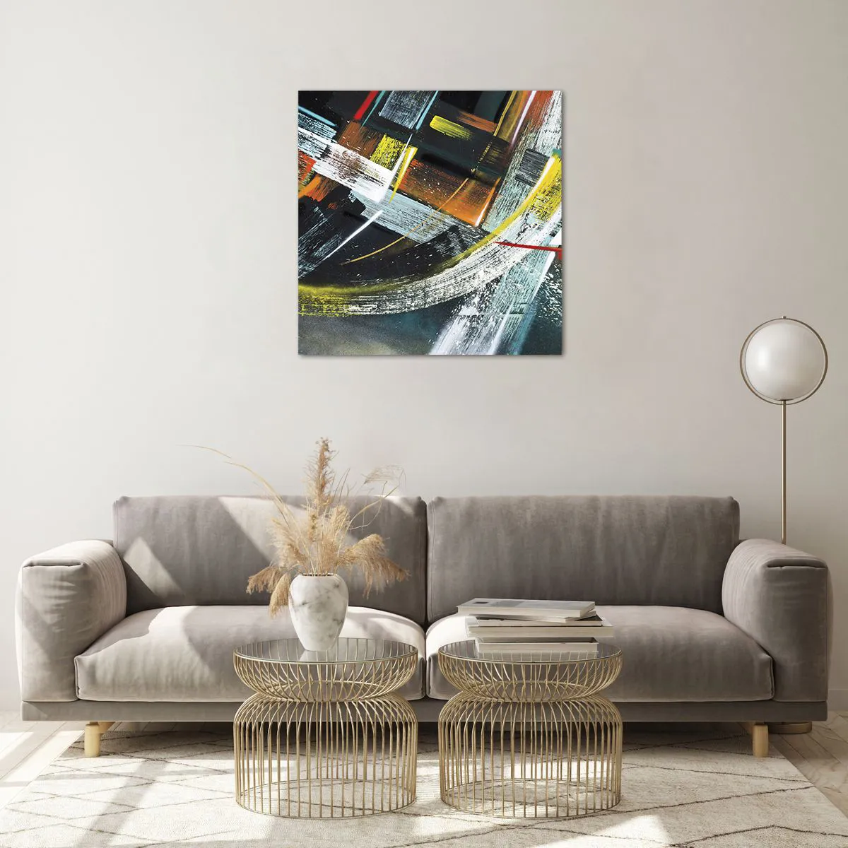 Obraz na skle - Energia pohybu - 60x60 cm