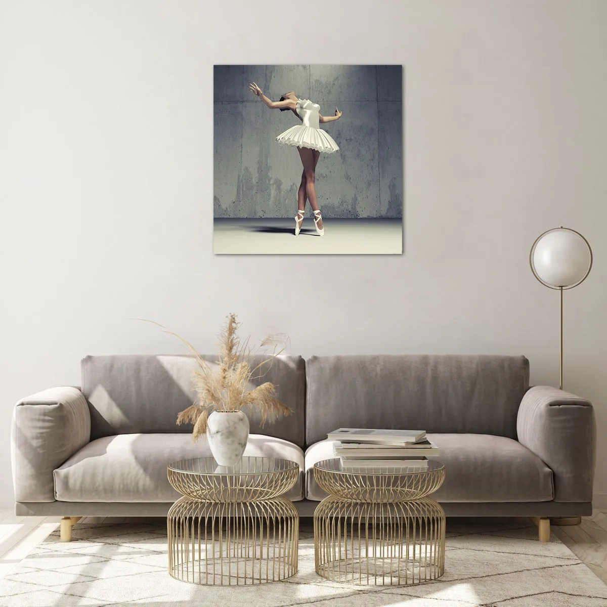 Quadro em vidro - Leve como um pássaro - 60x60 cm