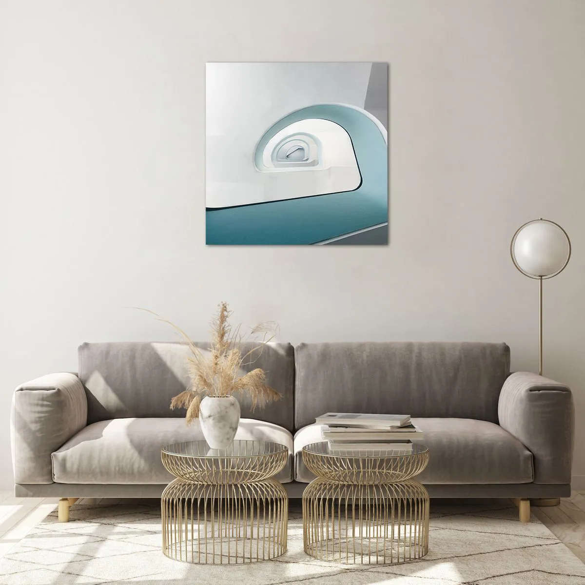 Glastavla - Bild på glas - Till det blåas botten - 60x60 cm