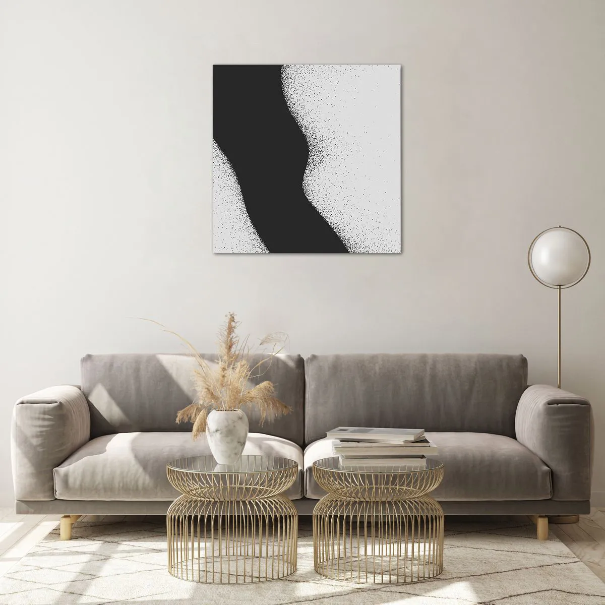 Üveg kép - Folyékony egyensúly - 60x60 cm