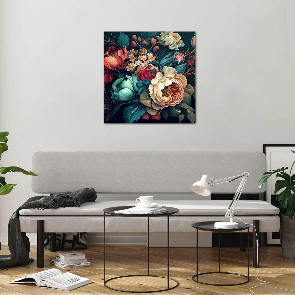 Glass picture - 19th Century Charm - 60x60 cm