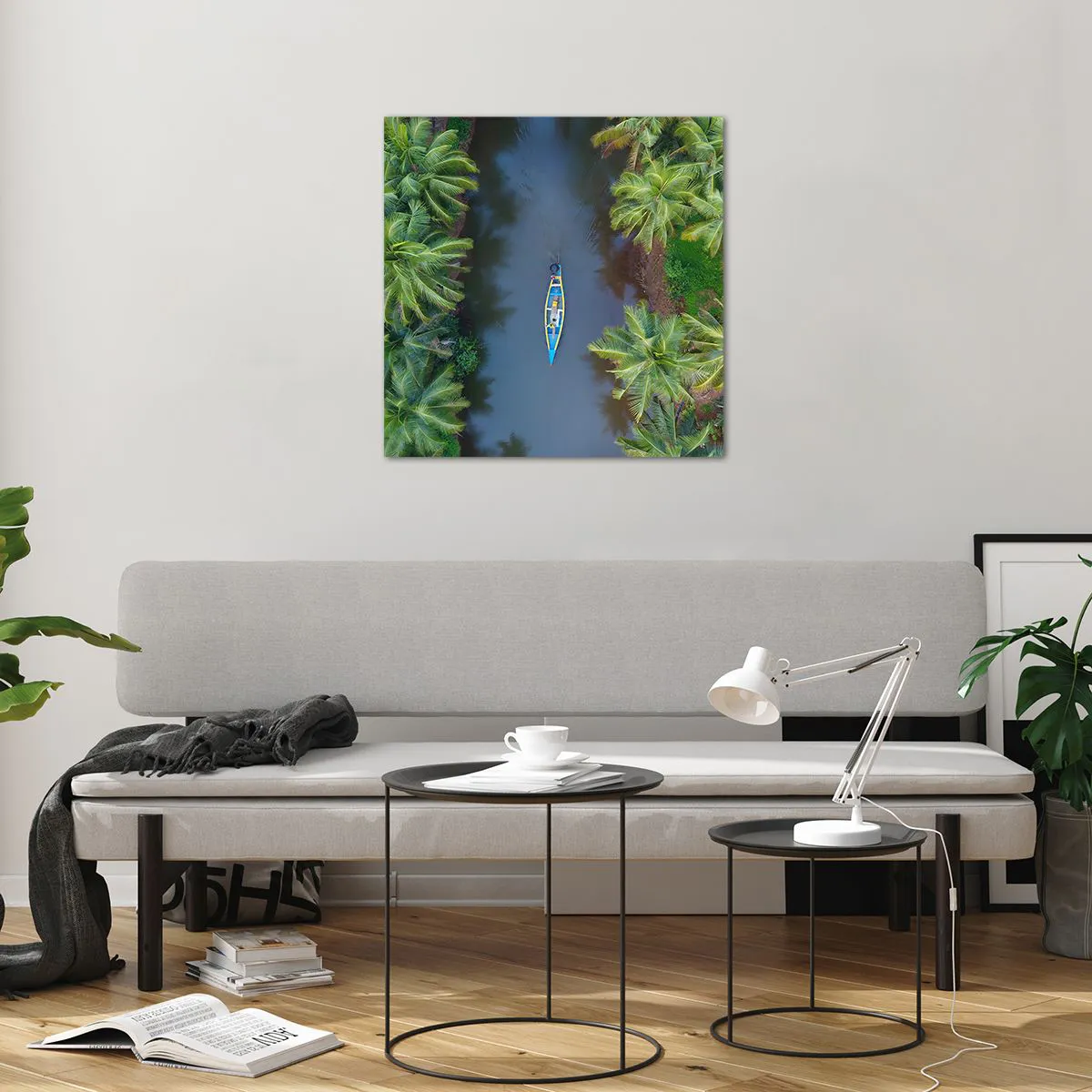 Glass picture - On Tropical Trail - 60x60 cm