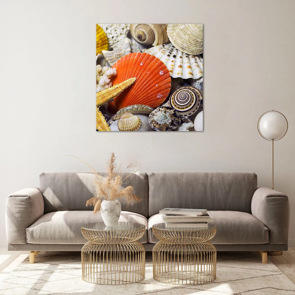 Schilderen op glas - Oceaan schatten - 70x70 cm