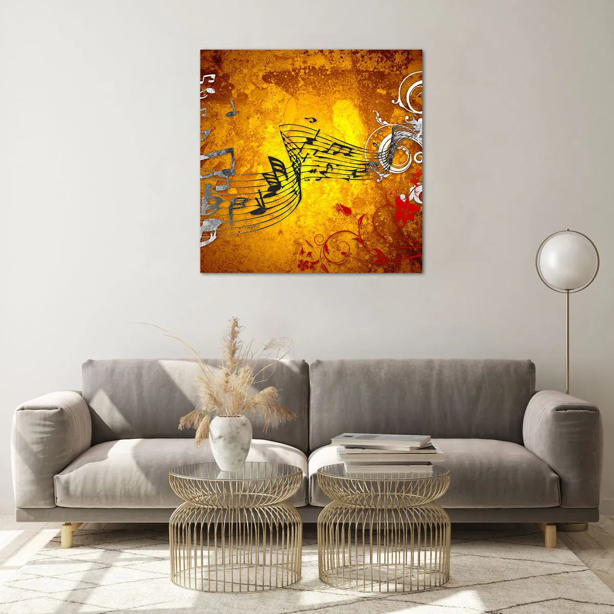 Obraz na skle - Nech znie hudba - 70x70 cm