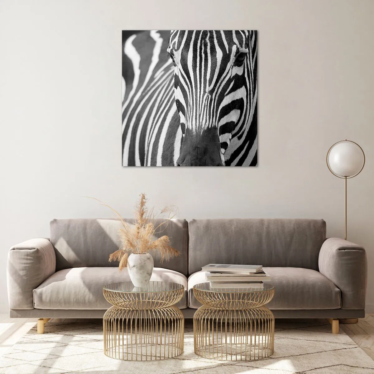 Billede på glas - Verden er sort og hvid - 70x70 cm