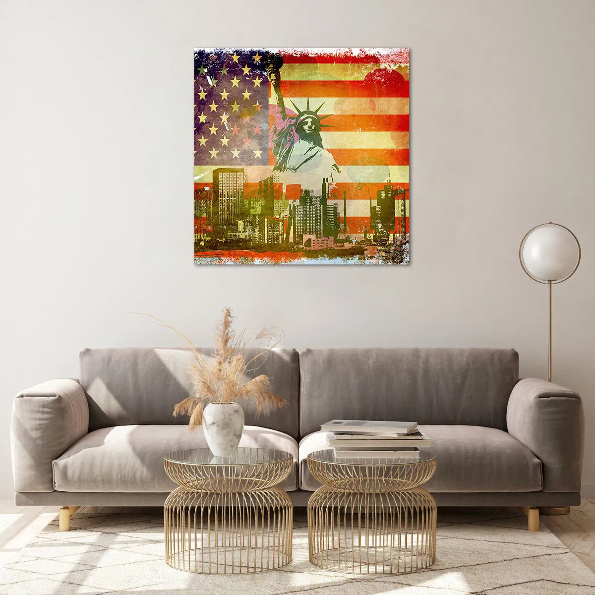 Obraz na skle - Viva America! - 70x70 cm