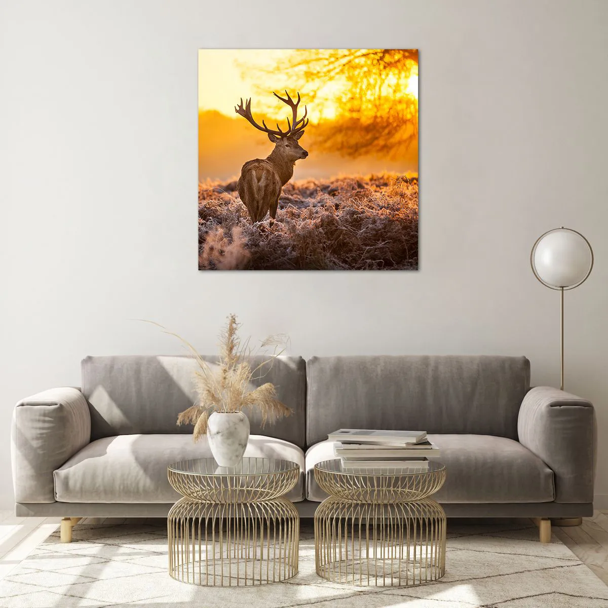 Impression sur verre - Image sur verre - Roi de la forêt automnal - 70x70 cm