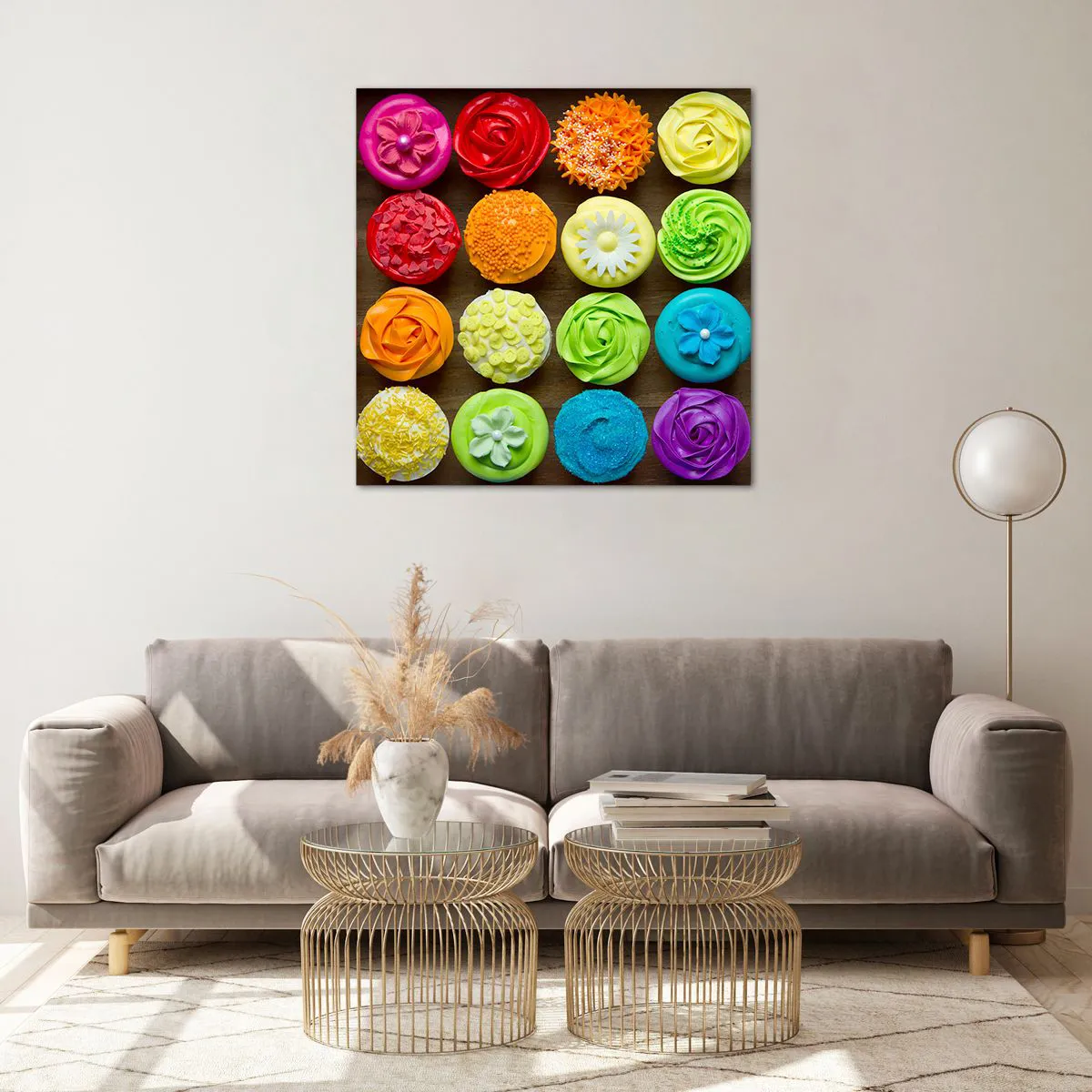 Quadro em vidro - Todos diferentes - todos deliciosos - 70x70 cm