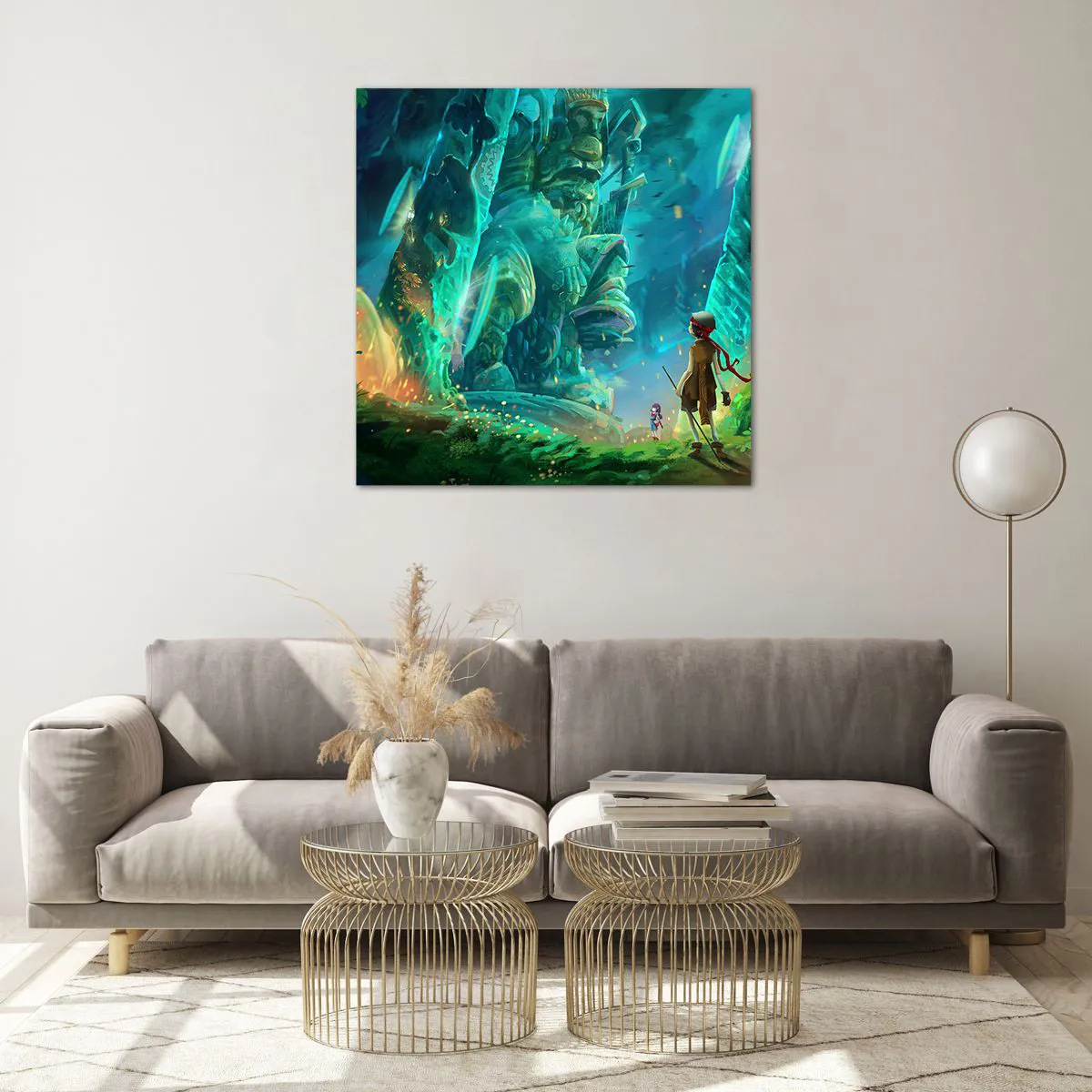 Schilderen op glas - Uit het grote Sprookjesboek - 70x70 cm