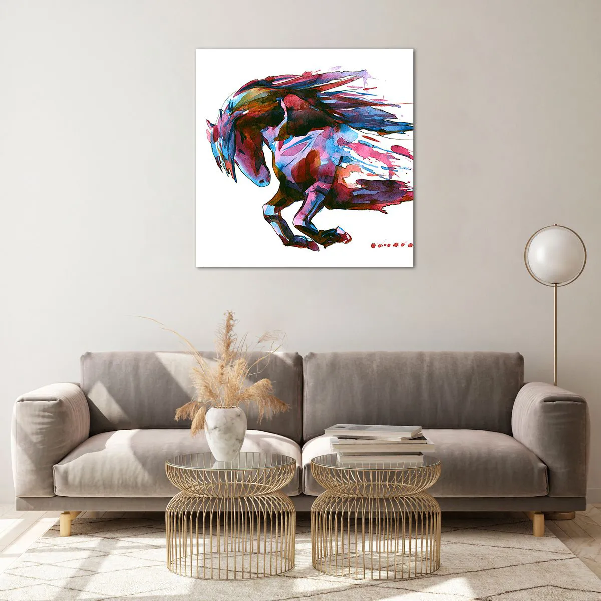 Quadro em vidro - Em êxtase - 70x70 cm