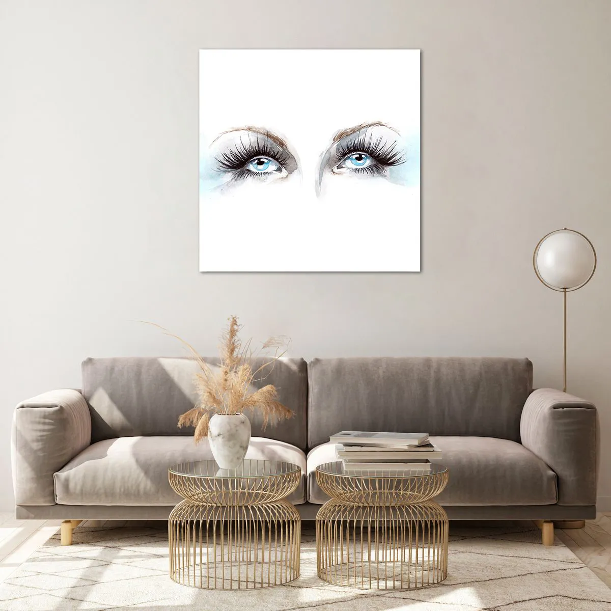 Impression sur verre - Image sur verre - Yeux d'ange? - 70x70 cm