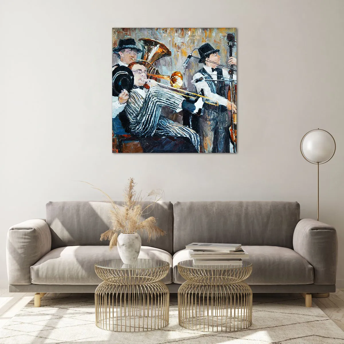 Impression sur verre - Image sur verre - C'est tout le Jazz - 70x70 cm