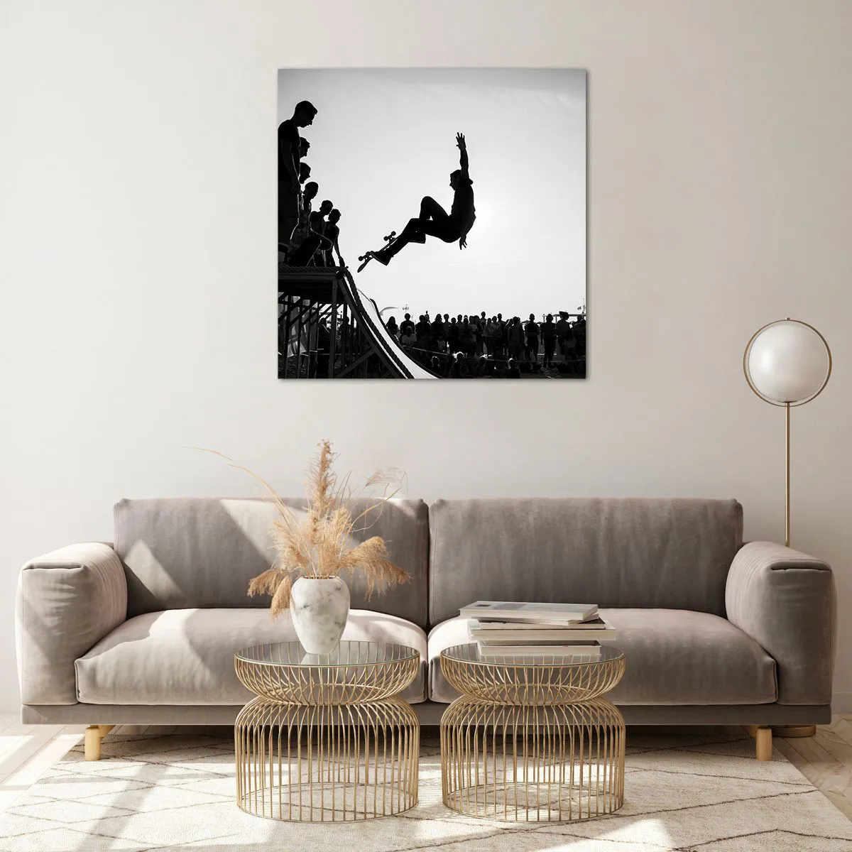 Üveg kép - Hősök és nézők - 70x70 cm