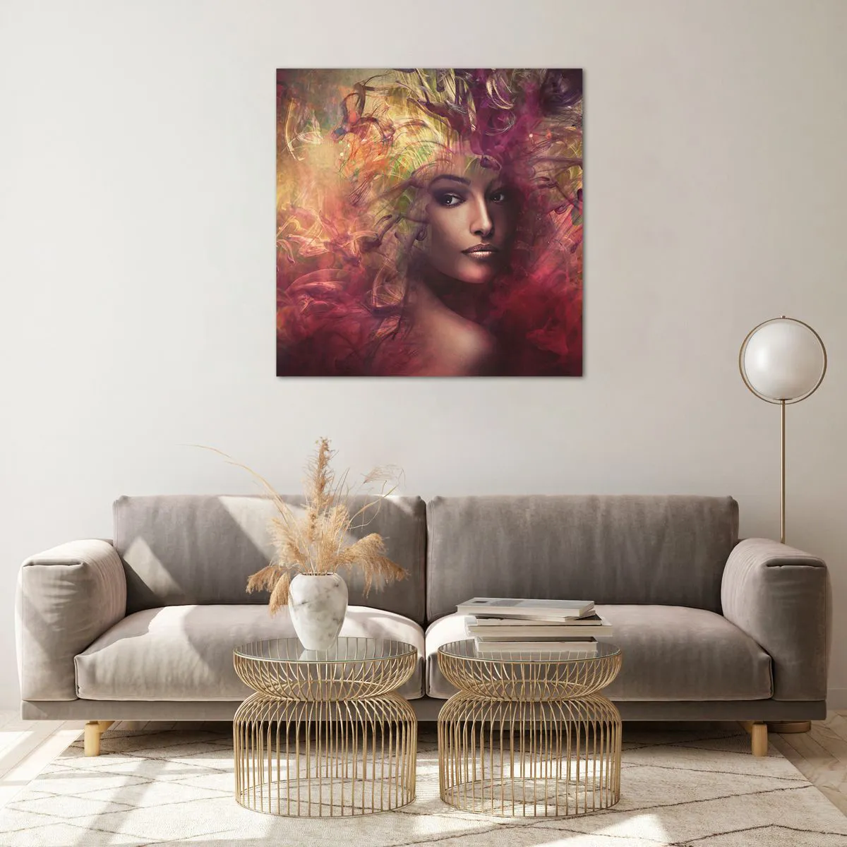 Glasbild - Bild auf glas - Ich bin hier! - 70x70 cm