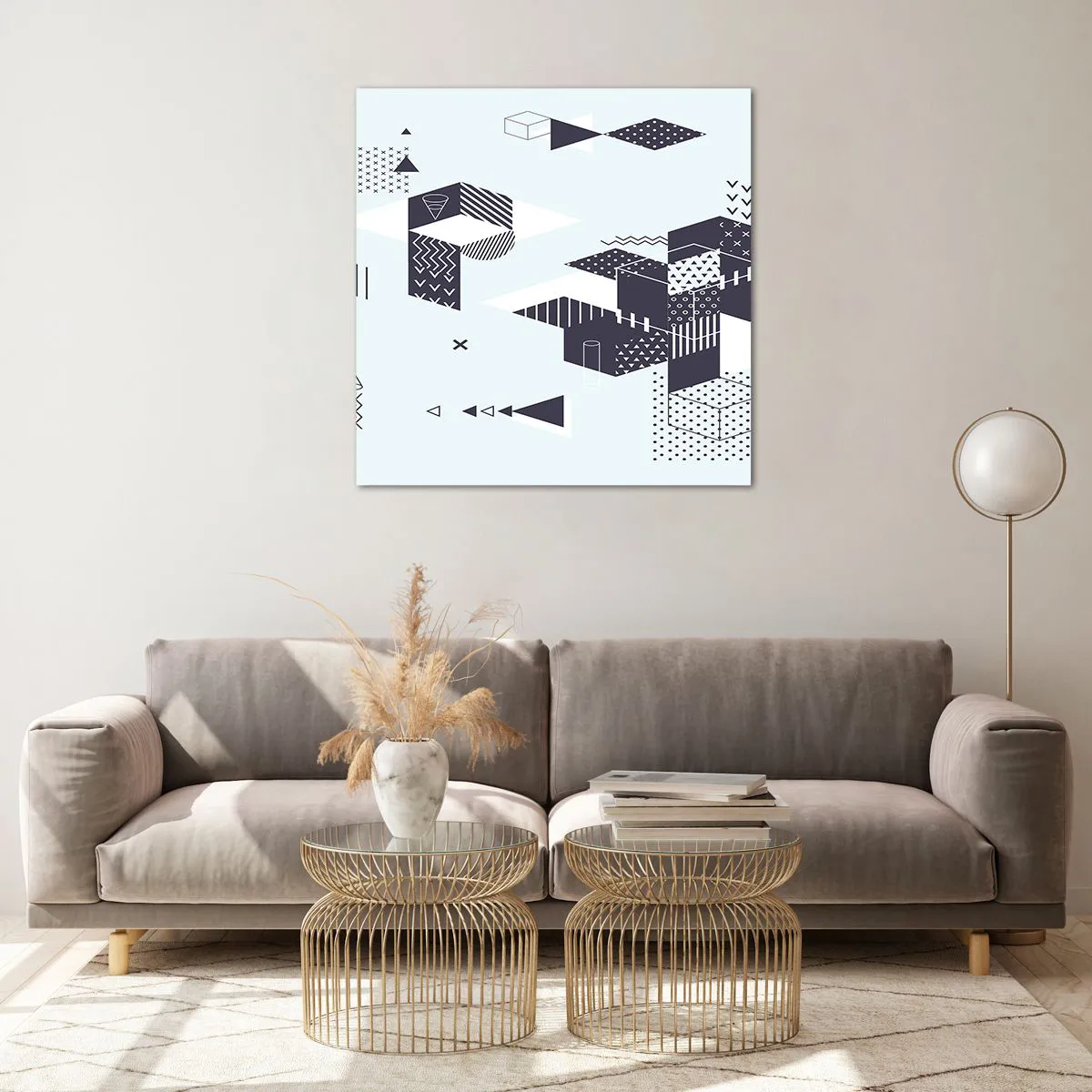 Impression sur verre - Image sur verre - Dans l'âme d'un mathématicien - 70x70 cm