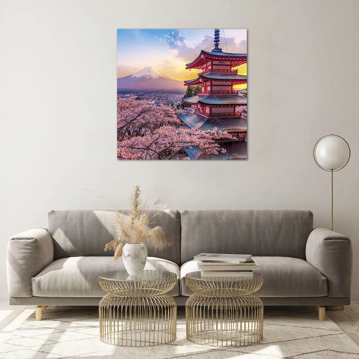 Obraz na skle - Podstata japonského ducha - 70x70 cm