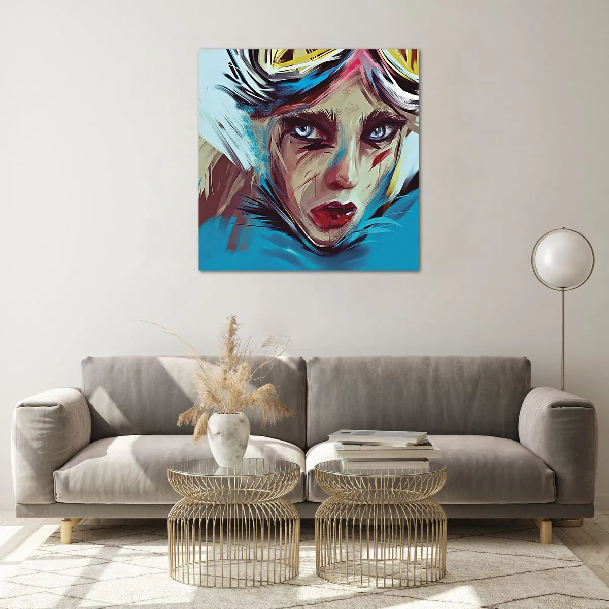 Impression sur verre - Image sur verre - Guerrière errante - 70x70 cm