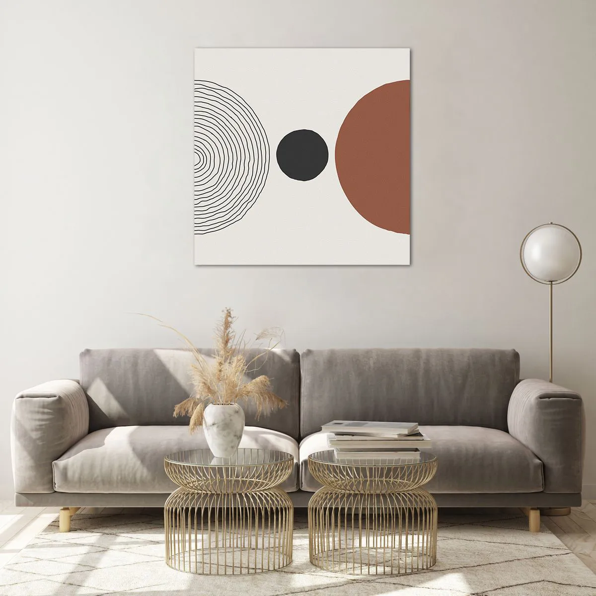 Glasbild - Bild auf glas - Das Zentrum der Aufmerksamkeit - 70x70 cm