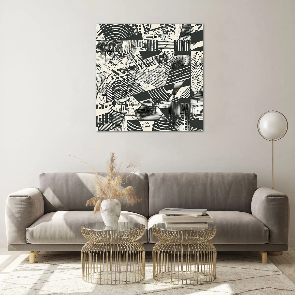 Glass picture - Dynamics of Contemporaneity - 70x70 cm