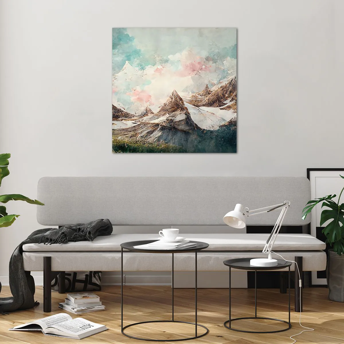 Üveg kép - Sziklás pengék - 70x70 cm