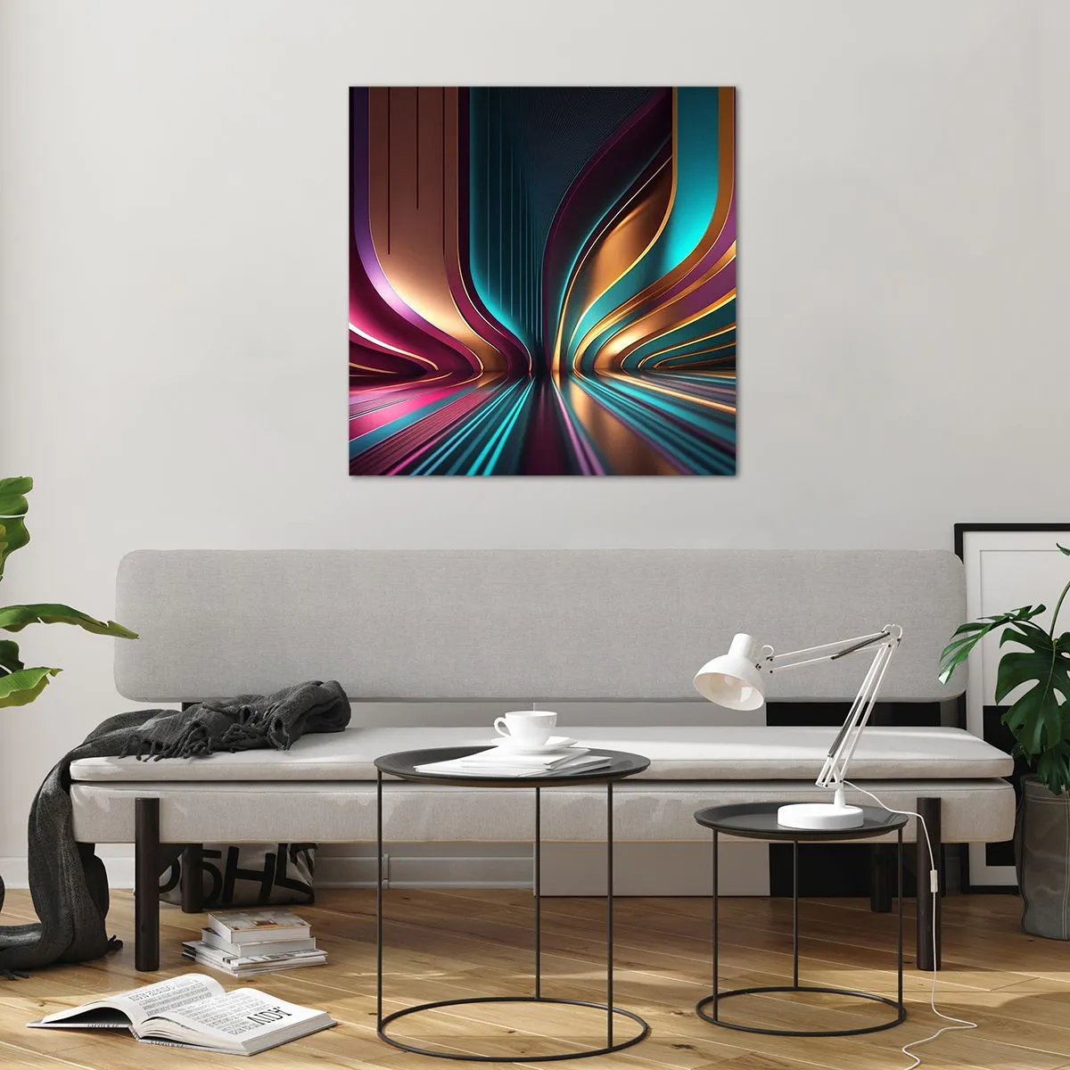 Üveg kép - A fény építészete - 70x70 cm