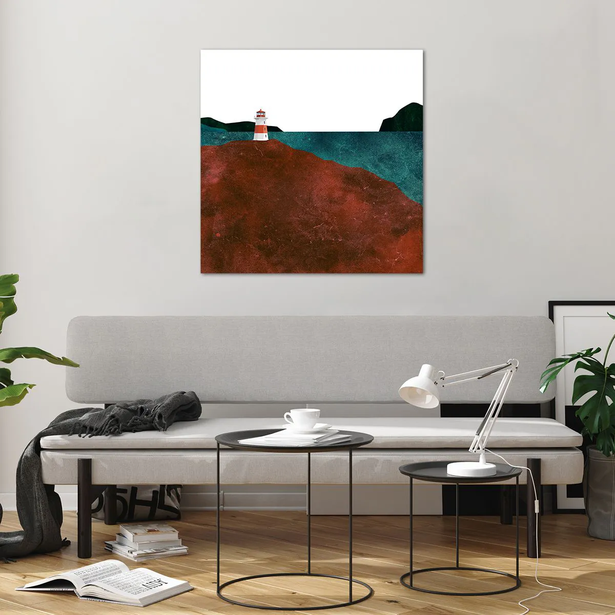 Üveg kép - A tengerre bámulva - 70x70 cm