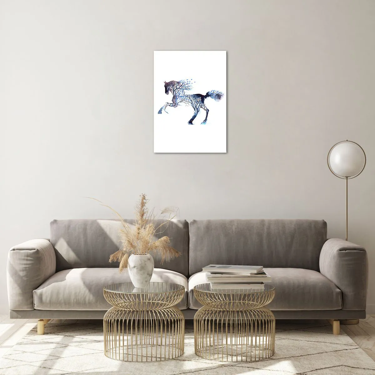 Schilderen op glas - En alsof het bos was verplaatst - 50x70 cm