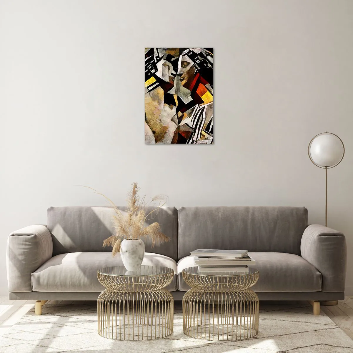 Tablou pe sticlă - Sărut statuar - 50x70 cm