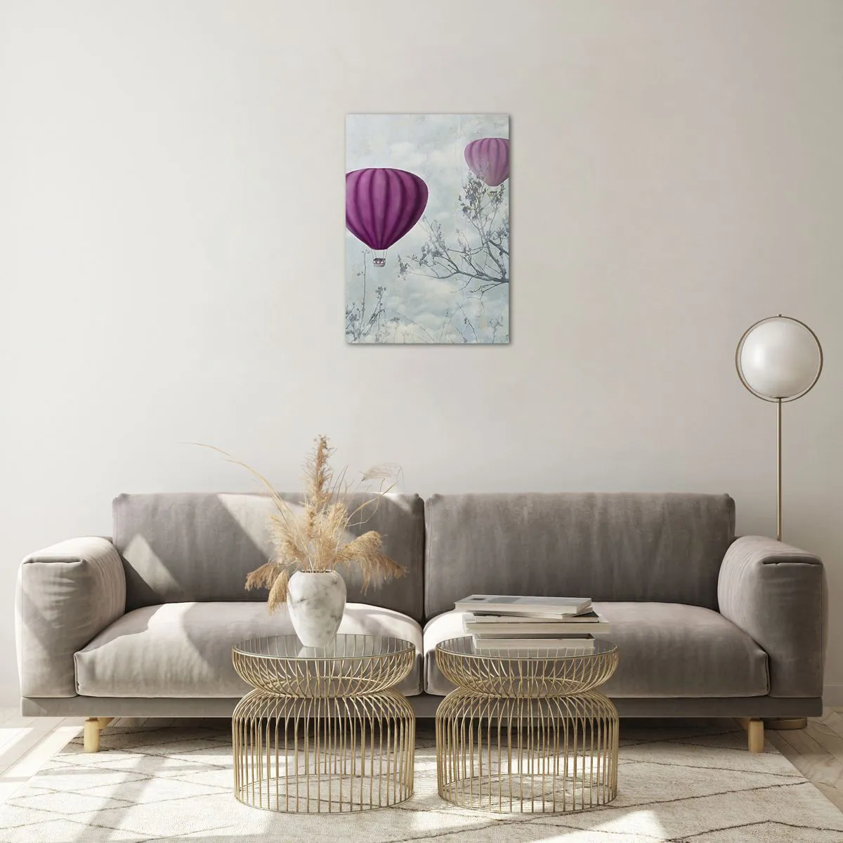 Quadro em vidro - Como navios no céu - 50x70 cm