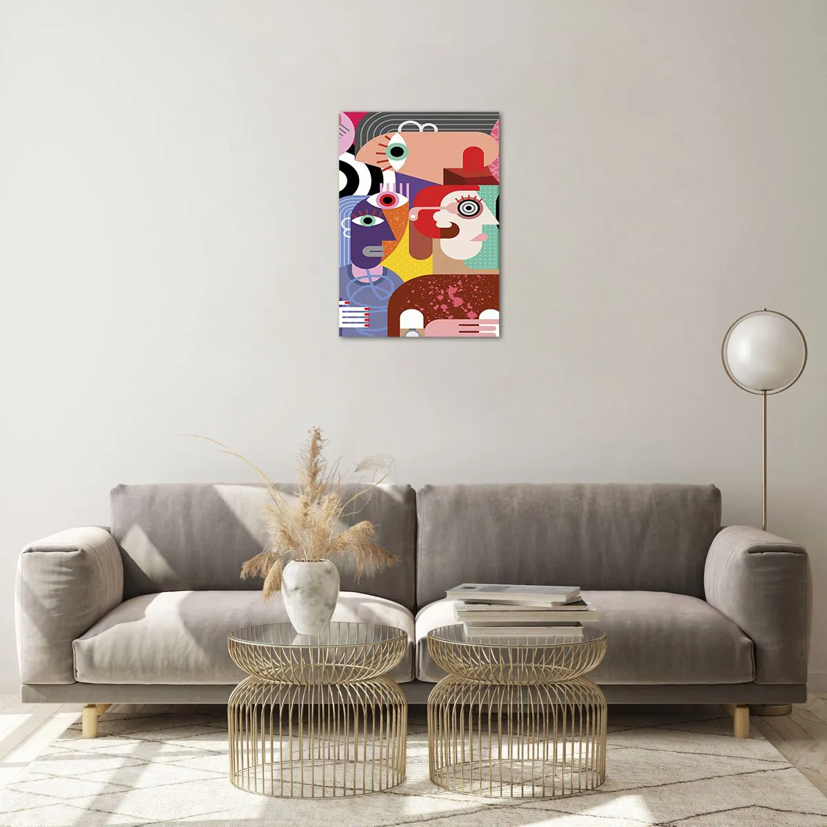 Tablou pe sticlă - Am venit de la domnul Picasso - 50x70 cm